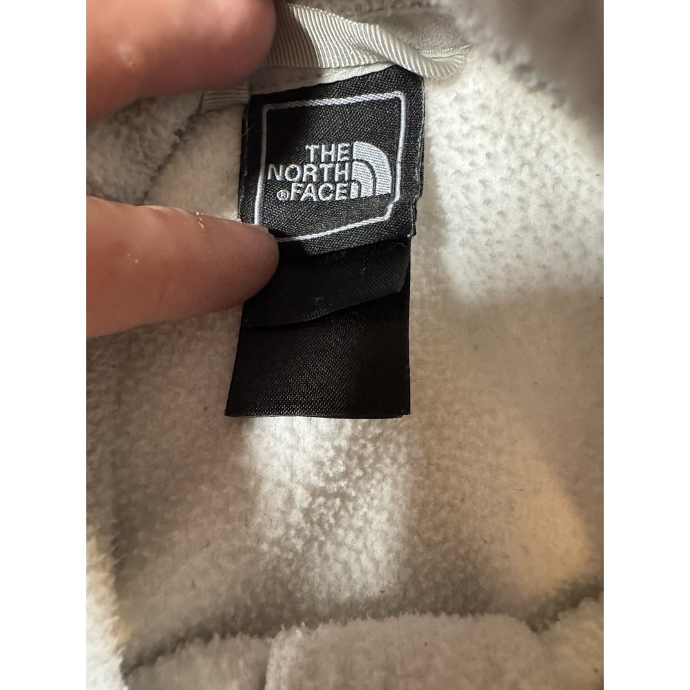 The North Face Full Zip Women's Fleece Jacket Size Large White Gray - Picture 3 of 5